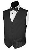 New Mens Tuxedo Suit Vest and Bow Tie BLACK Satin 2XLL