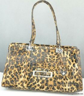 New GUESS Ladies Handbag Bourgeois Hobo Leopard NWT Purse USA