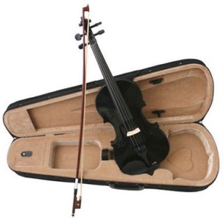   size Black MAPLEWOOD, SPRUCE, VIOLIN FIDDLE with CASE, BOW & ROSIN