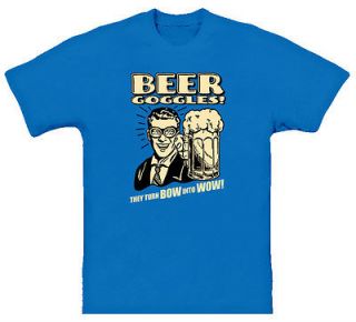 Beer Goggles Turning Bow to Wow Drunk Guys T Shirt