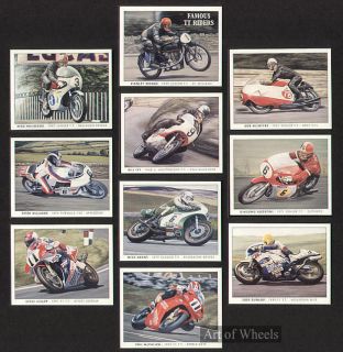 TT Riders Joey Dunlop Stanley Woods Print Trade Cards