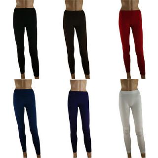 SEAMLESS LONG LEGGINGS TIGHTS SKINNY SPANDEX *VARIOUS COLORS* ONE SIZE 