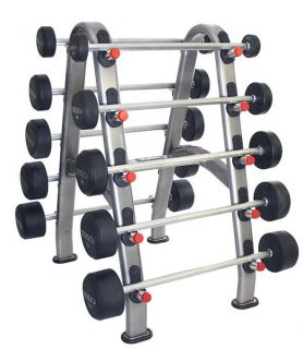   Set Rubber Straight Barbells & Rack Weight Dumbbells Fixed Bars New