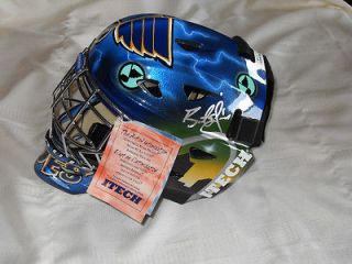 Brent Johnson Signed Itech 4000 Goalie Mask St Louis Blues Helmet NHL 