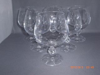   Crystal Import Associates Claudia Pattern Brandy Snifters Glasses