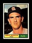 1961 POST CEREAL Ernie Broglio 179 Cardinals PSA 8