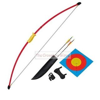 10 Lbs 36 Long Youth Recurve Bow Set   Red