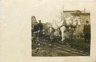 REAL PHOTO HORSE DRAWN PLOW OCUUPATION EARLY R69983