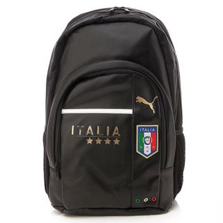 BN PUMA Italia Print Logo Backpack Book Bag in Black with Laptop 