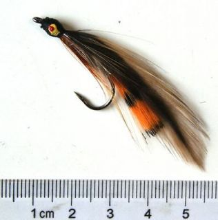 PCS Brown Orange Trout Bass Bug Popper Traditional Wet Dry Hooks 