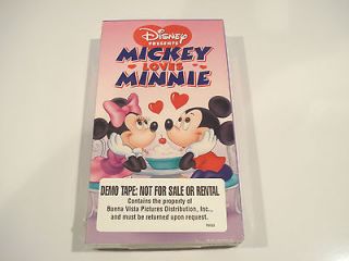   Loves Minnie VHS 1996 FACTORY SEALED DEMO TAPE BUENA VISTA PICTURE