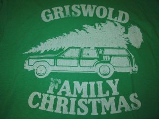   Lampoon Christmas Vacation Tshirt Green Station Wagon Tree Clark New