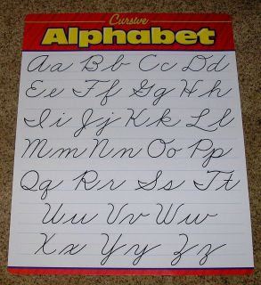 Teacher Resource Cursive Alphabet Chart   NEW