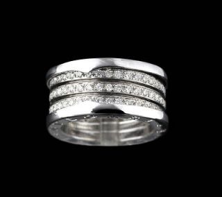 Bvlgari (Bulgari) B Zero 1 4 Bank 18k White Gold Diamond Ring Size 54 