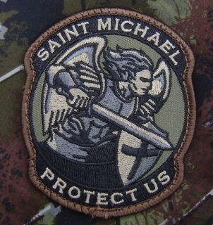 MODERN SAINT ST. MICHAEL PROTECT US ISAF ARMY MORALE MILSPEC FOREST 