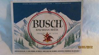 Vintage Busch Bavarian Beer sticker/decal