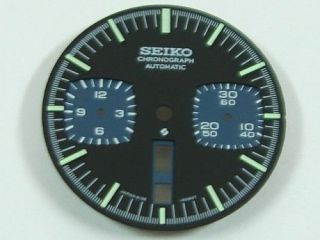 New BLACK DIAL SEIKO 6138 0040 BULLHEAD Chrono Watch