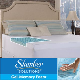 Slumber Solutions Gel Big Bump 4 inch Memory Foam Mattress Topper with 