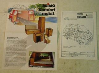 Reimo 1983 Komfort Mobile Home Sales Brochure w/ German