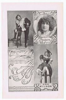     VAUDEVILLE ACTS   Cad Wilson   Mae Lowery   Mlle Rialta