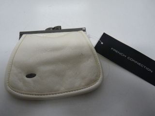NEW French Connection SBE1C Cream Color Change Purse / Clutch 6 x 5 