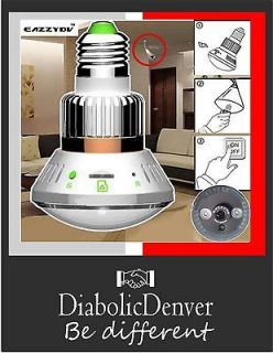 E27 Bulb Design Security Hidden DVR Camera Motion Detector TF Card