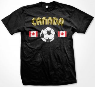 Canada Canadian Flag Soccer Tees Womens Ladies T Shirt
