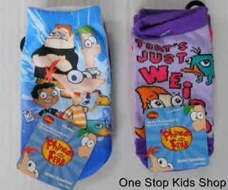 PHINEAS AND FERB Boys Girls Stockings SOCKS Shoes PERRY Disney CANDACE