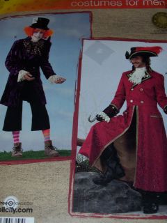   0413   MENS GOTHIC MAGICIAN & CAPTAIN HOOK COSTUME PATTERN XS XLuc