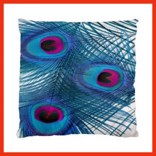 Peacock Feathers Blue  HOME DECOR CUSHION CASE~NeW~LOUNGE DECK CHAIR 