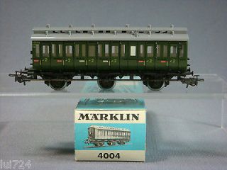 MARKLIN HO SCALE #4004 DB 2nd CLASS COMPARTMENT CAR   B