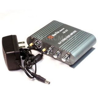   FM Speaker Power Hifi Stereo Audio Amplifier+Adapter F IPOD  Car CD