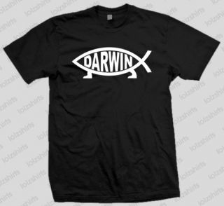 Darwin Fish Evolve Darwinian Evolution Atheist Science T Shirt