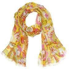 Kate Spade Yellow Paley Paisley Square Wrap Scarf NEW! NWT!