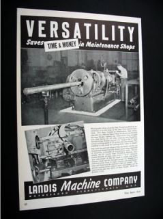 Landis Machine NY Central Railroad Weehawken nj shop Ad