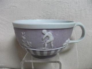 Wedgwood lilac jasper dip 18th century engine turned cup EXCELLENT
