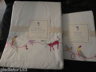 Pottery barn SASHA EMBROIDERED DUVET WITH SHAMS FULL/QUEEN SIZE BRAND 
