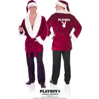 Hefs Holiday Smoking Red Velvet Jacket Playboy Costume Standard Size