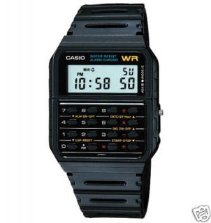 Casio 8 Digit Calculator Black Resin Strap Watch, CA53W 1