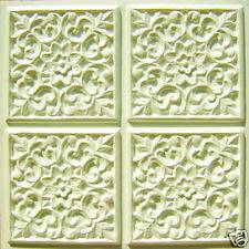 109 Creme Pearl Faux Tin Ceiling Tiles. Looks like Tin
