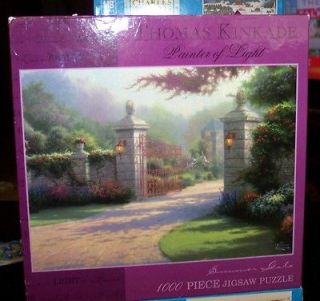 THOMAS KINKADE 1000 PC PUZZLE SUMMER GATE ISSUED IN 2002