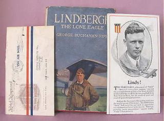 1928 Charles LINDBERGH Book with Ink Blotter & Air Mail Hotel Hayward 