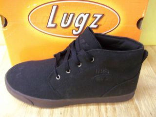 L32 Mens Lugz Black Canvas Boots   SMALL SCUFF, CHEAP PRICE!