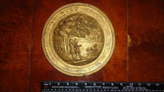   19th century New York Westchester Town or Village Carved Seal Folk Art