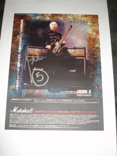   Marshall Ad poster Signed autographed  Rob Zombie Marilyn Manson