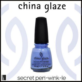 China Glaze Nail Polish Secret PERIWINKLE Lacquer 80895 Colour .5 oz 
