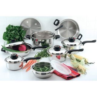 Chefs Secret® 15pc 12 Element Stainless Steel Waterless Cookware Set 