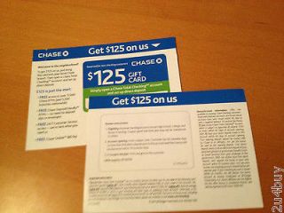   2013 Chase $125 For Open a New Chase Checking Account Expire 1/31/2013