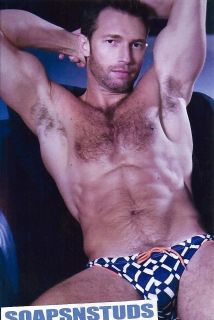 DNA Magazine Male Model Will Fennell in Speedo Hairy Chest Armpits 4 