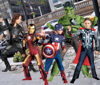 Child Marvel Movie Avengers Iron Man Thor Hulk Captain America Blk 